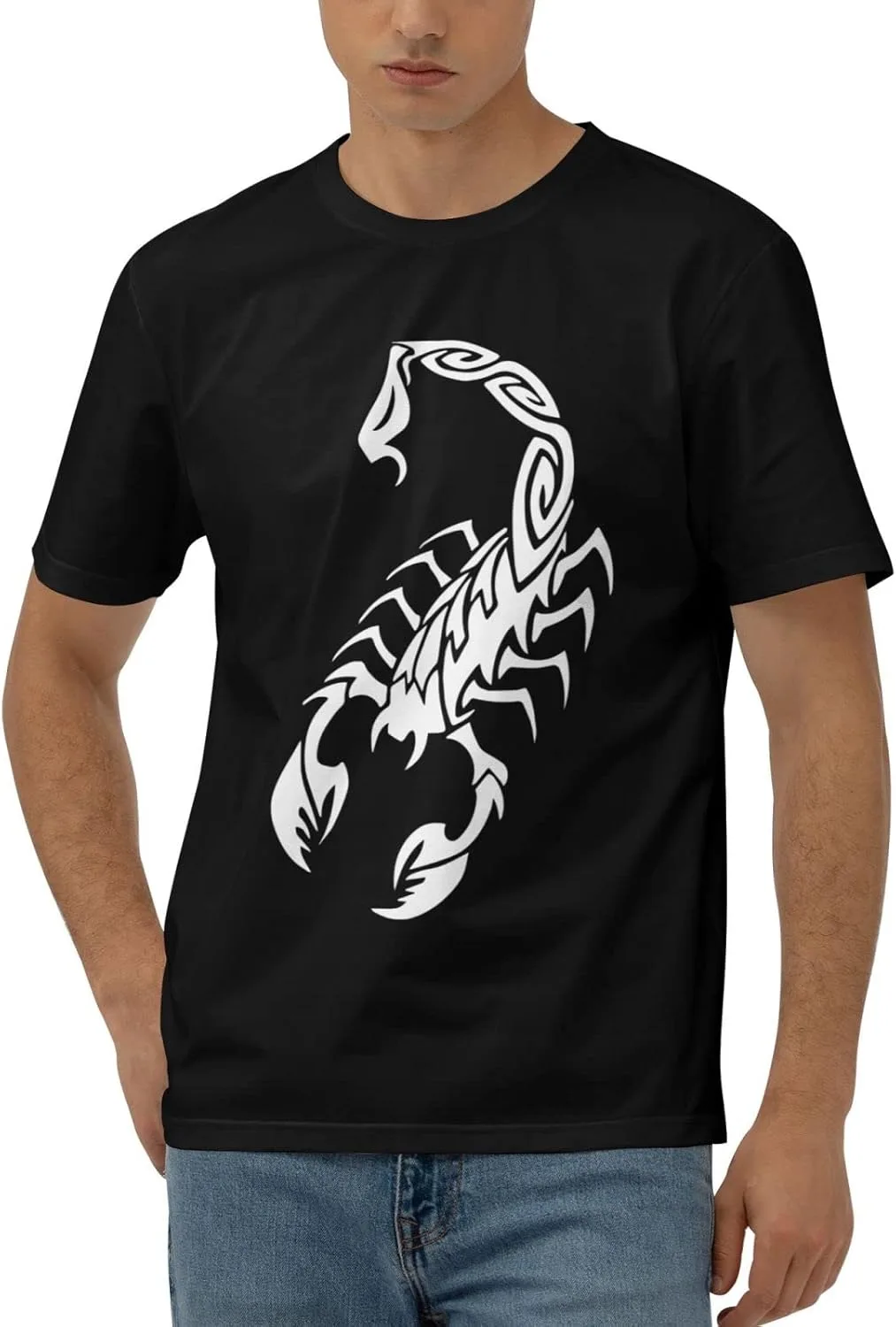 

Футболка Black Scorpions мужская с коротким рукавом, Cotton, Quick-Drying, черная JYEXSEIZ