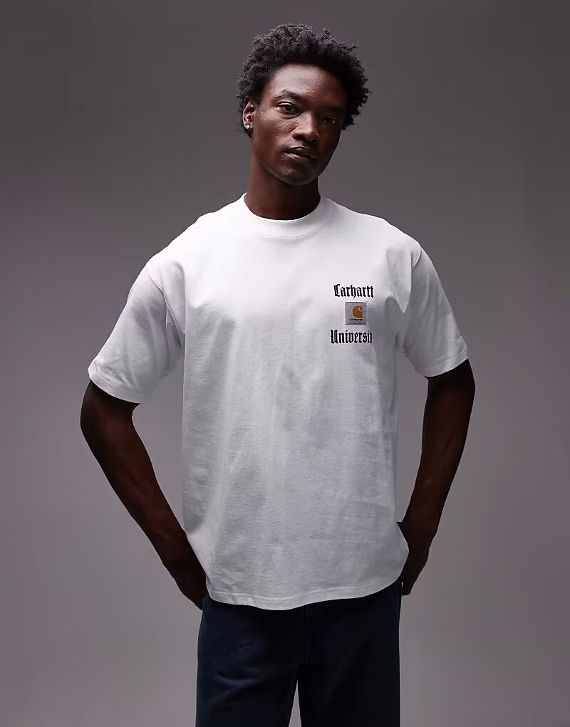 

Футболка schooling heart свободного кроя белого цвета Carhartt Wip, Белый, Футболка schooling heart свободного кроя белого цвета Carhartt Wip