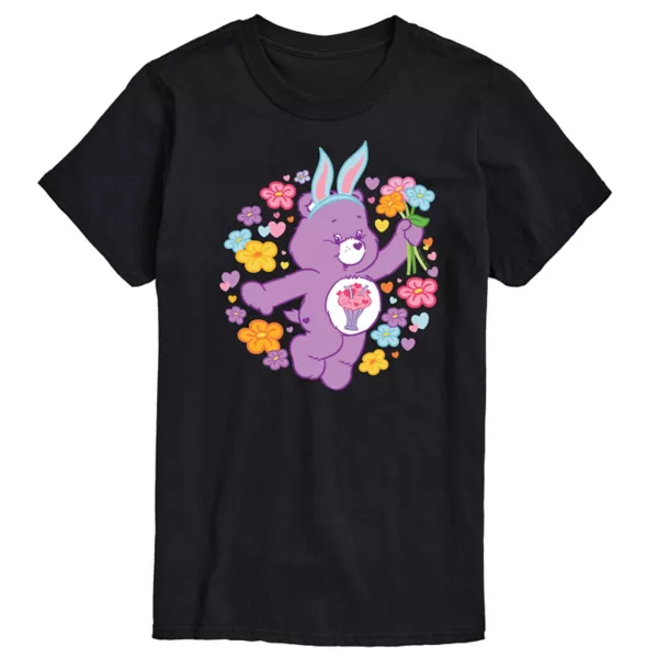 

Мужская футболка Care Bears с принтом кролика Bear Licensed Character, черный
