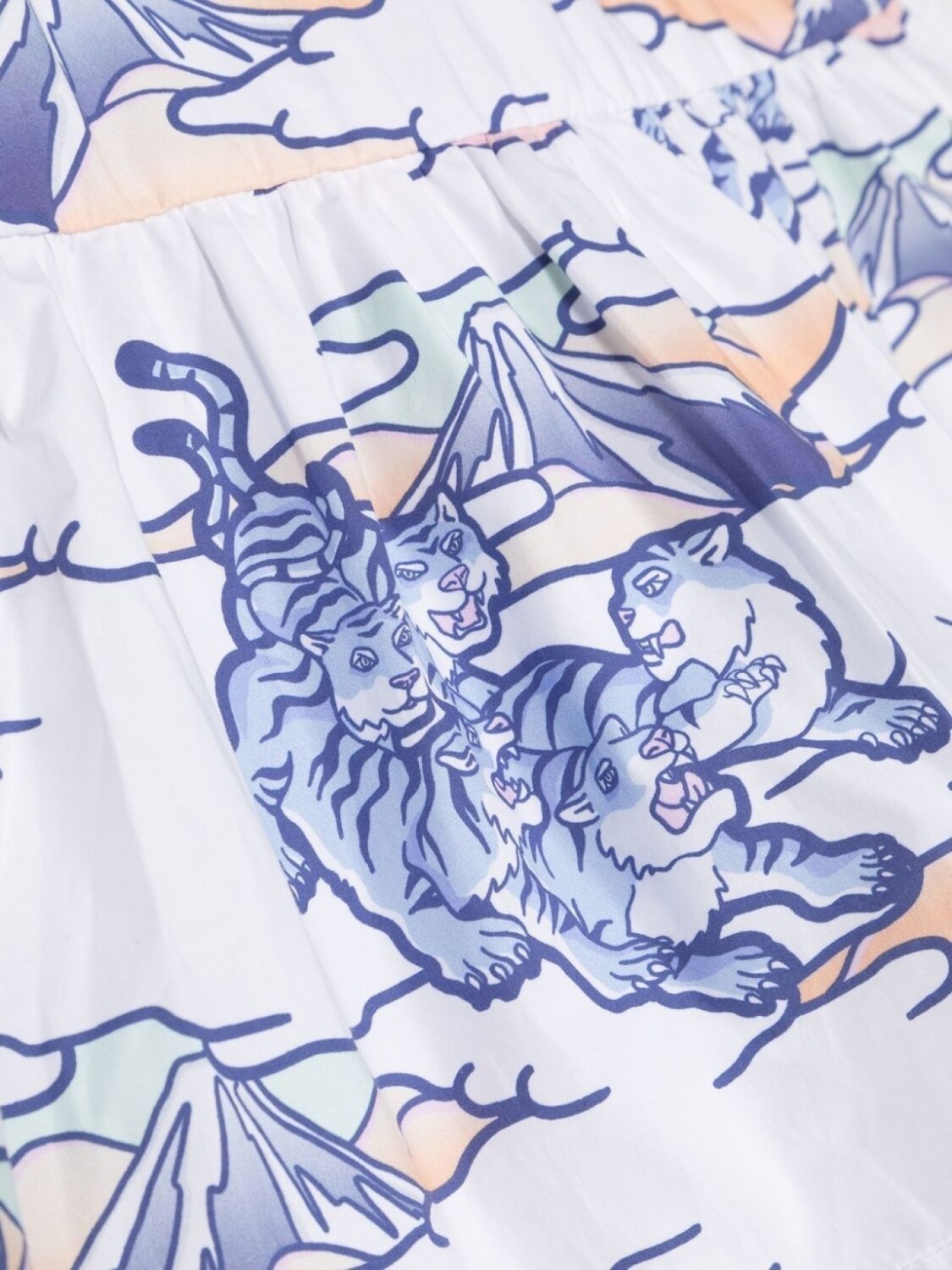 Kenzo Kids платье с графичным принтом, белый — фото 3