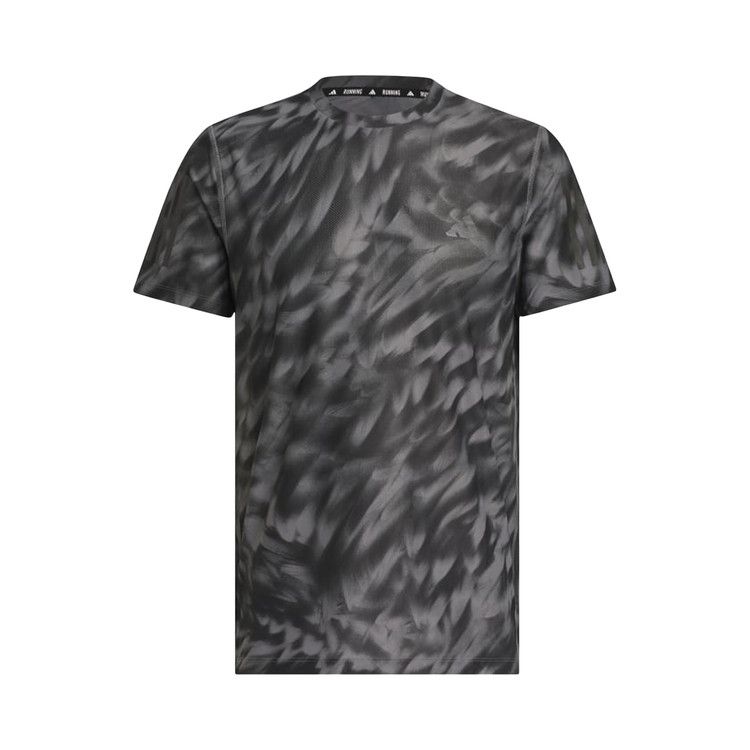 

Футболка Adidas Own The Run Allover Print Tee 'Grey Four/Black'