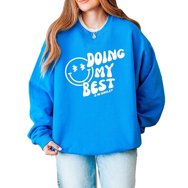 

Толстовка SWSmiley doing my best smiley face Simply Sage Market, Sapphire