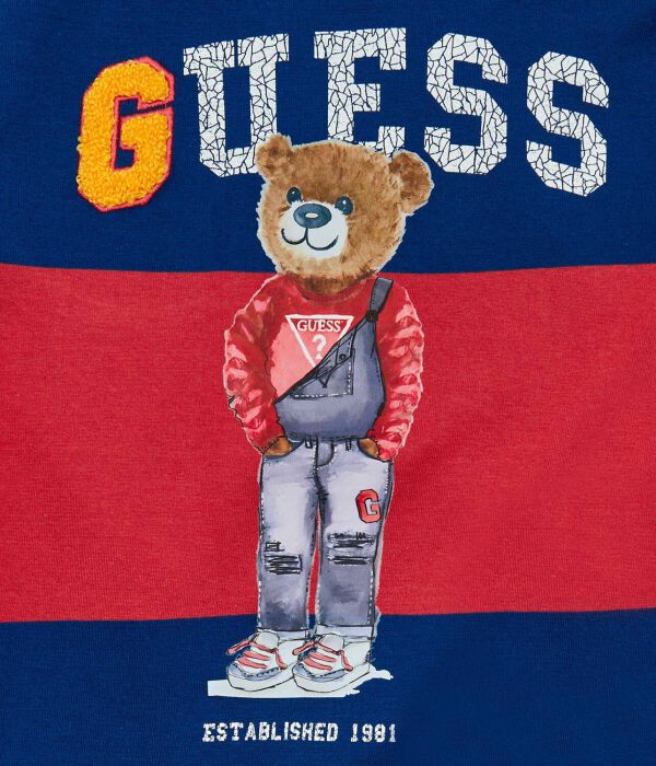 Футболка Guess Regular Fit, синий / красный — фото 3