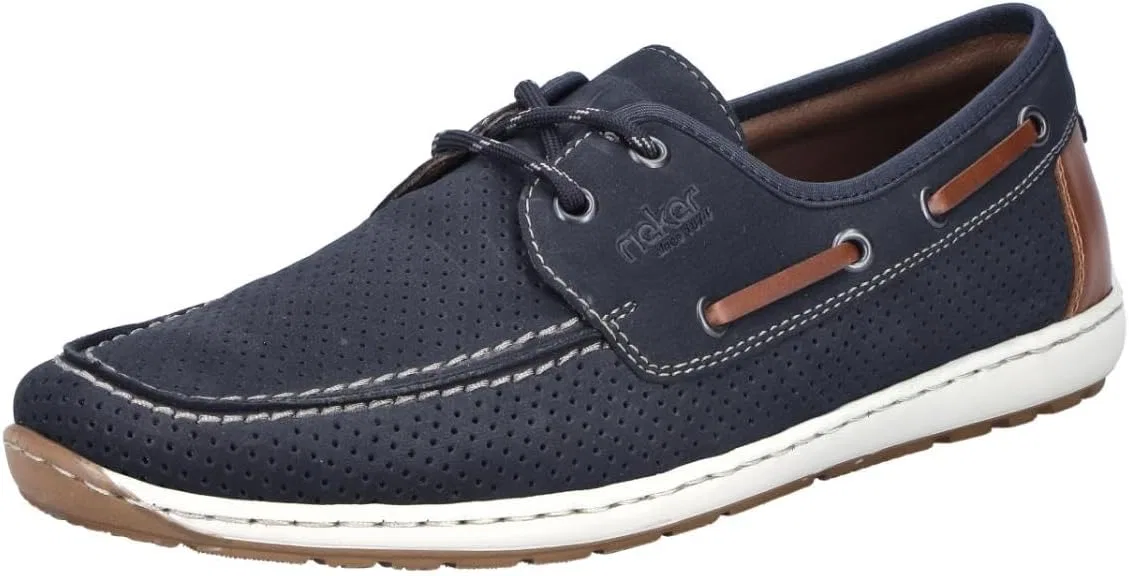 Мужские туфли Rieker 08816 на шнуровке, Blue