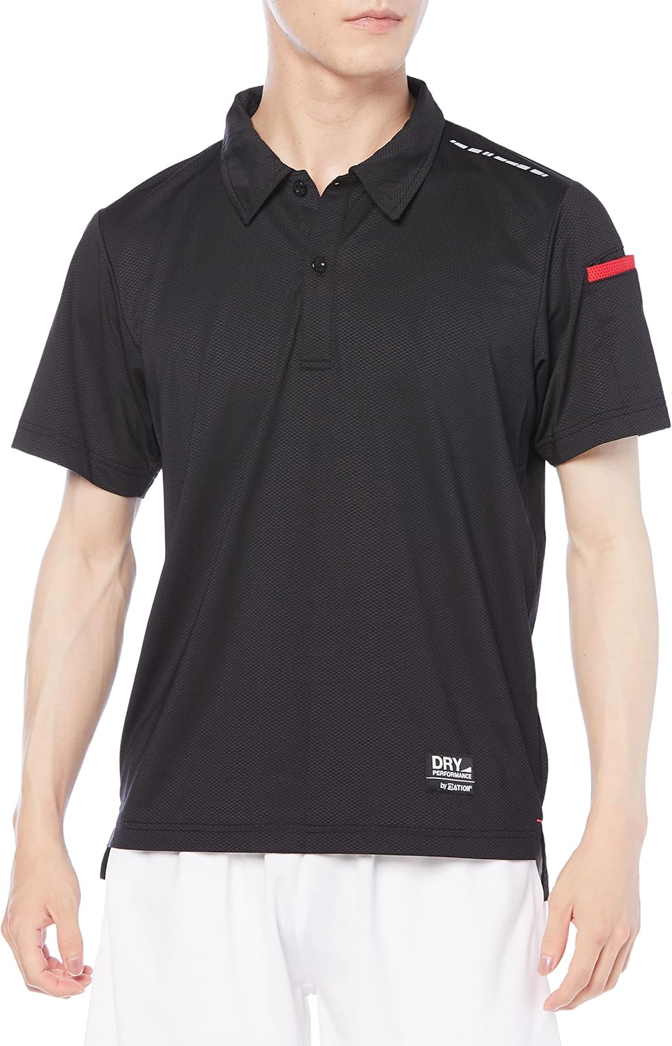 

Мужская рубашка-поло Esho с коротким рукавом, защита от тепла, летняя, для сушки в тени, рубашка с коротким рукавом Ation, черный