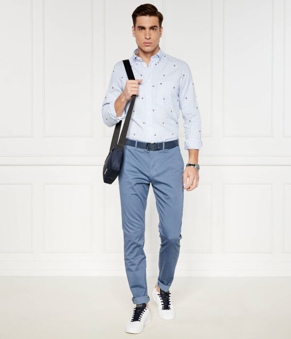 Рубашка fil coupe global Regular fit Tommy Hilfiger, синий — фото 2