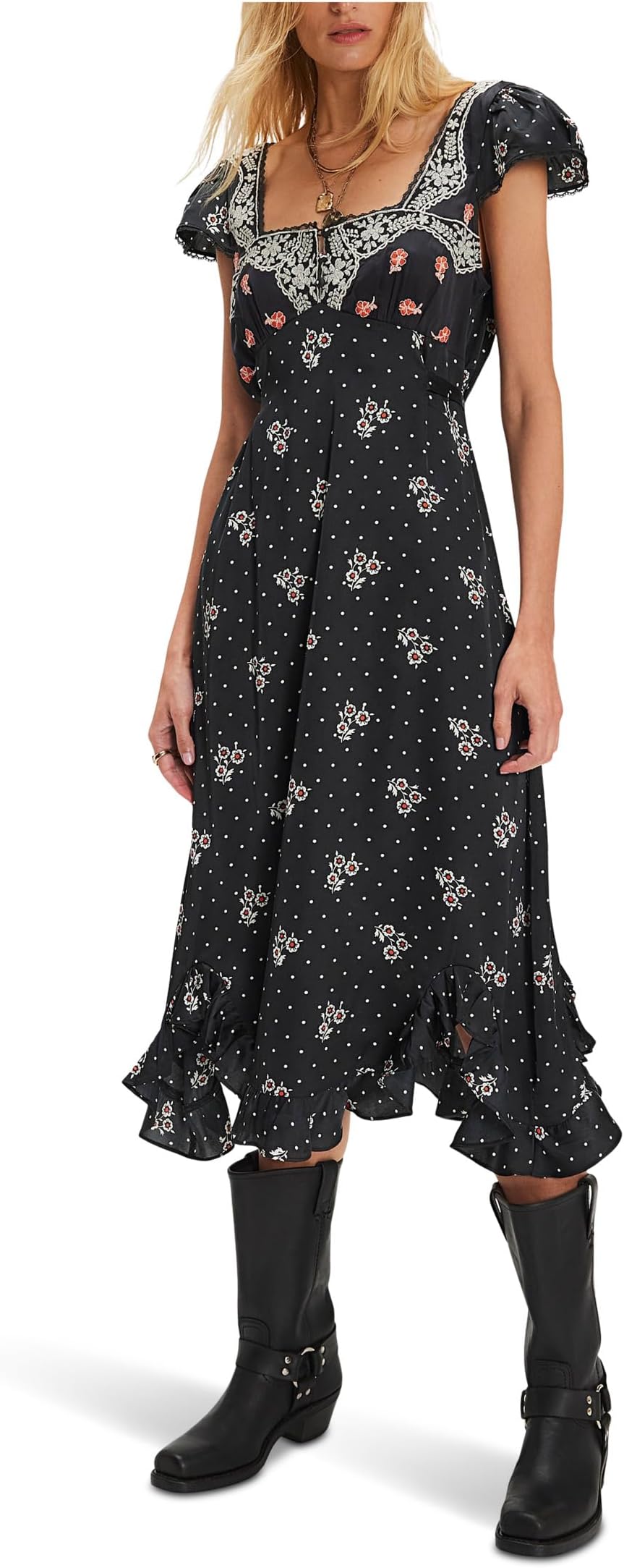 

Женский Haven Midi Free People, Black Combo