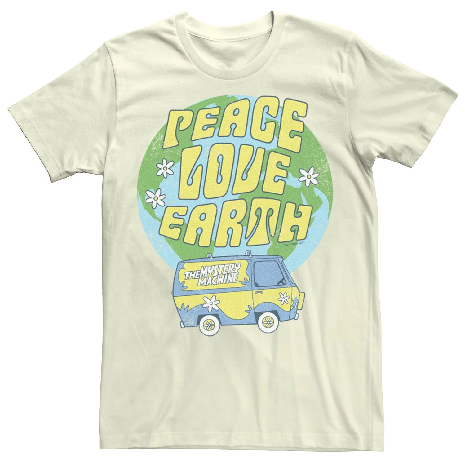 

Мужская футболка Scooby Doo The Mystery Machine Peace Love Earth Licensed Character