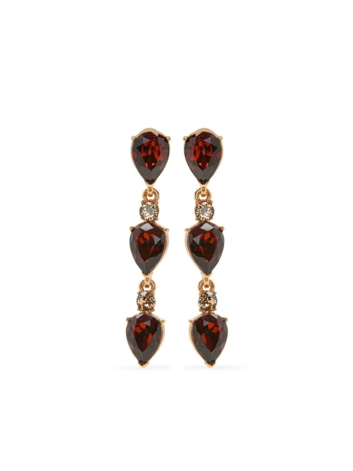 

Серьги-клипсы Triple Pear Oscar de la Renta, красный