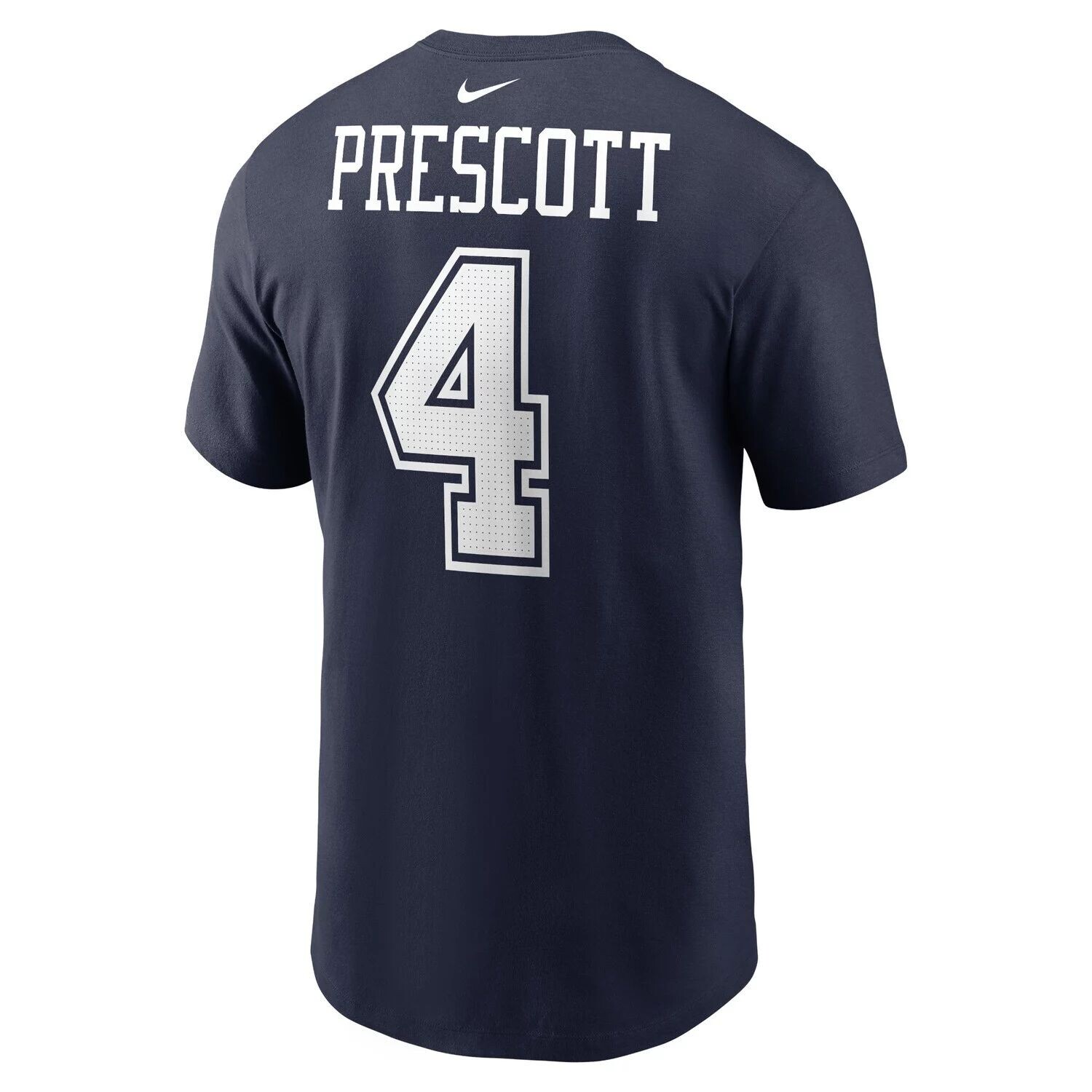 Мужская темно-синяя футболка Dak Prescott Dallas Cowboys с именем и номером игрока Nike — фото 3