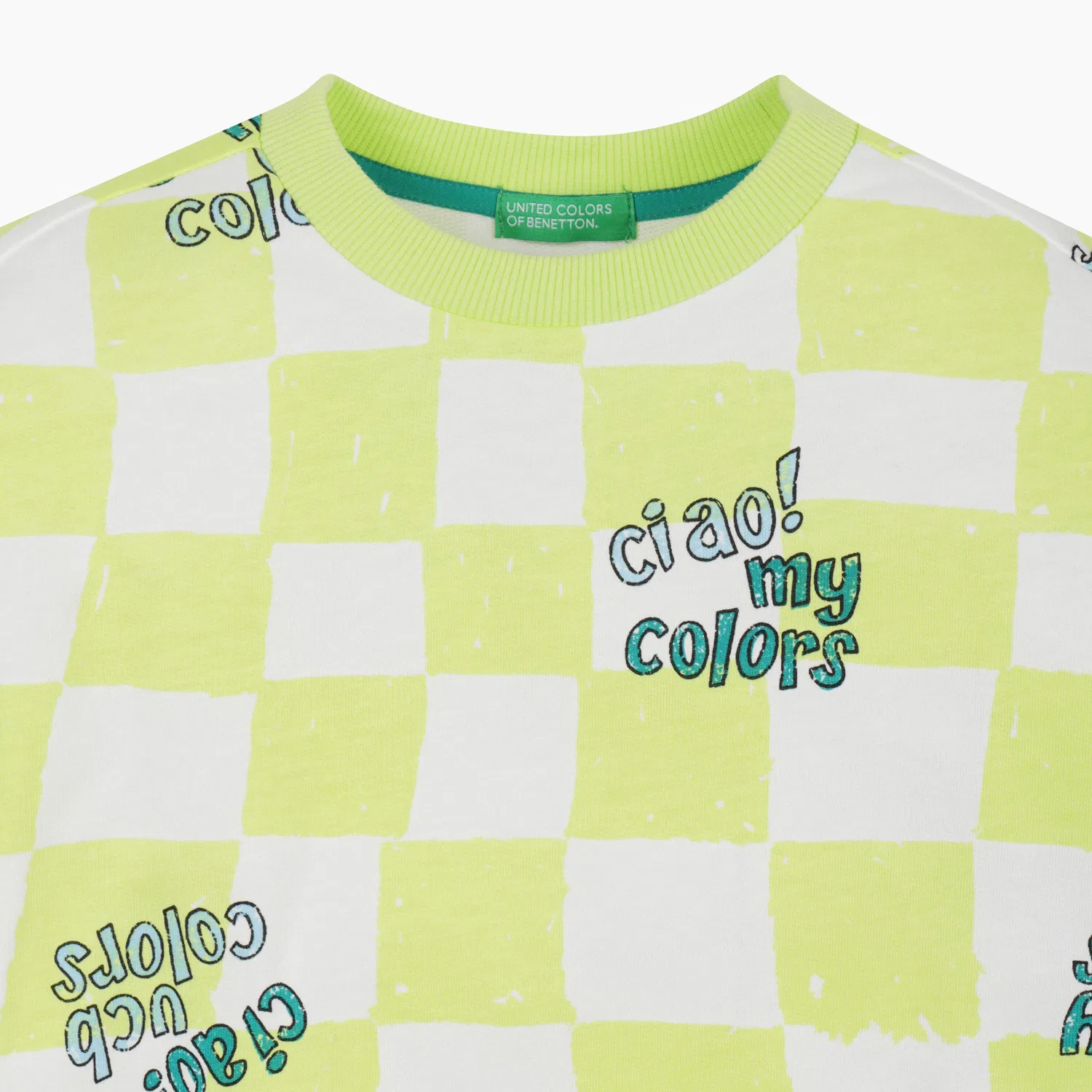 Детский свитшот Checky Checky от Benetton Kids — фото 3