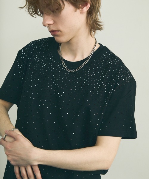 

Футболка с коротким рукавом, декорированная стразами Shoowtime, черный