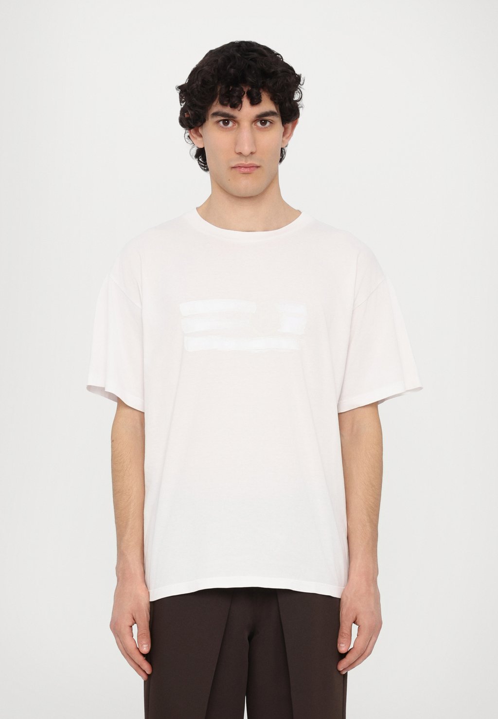 

Футболка с принтом MM6 Maison Margiela, белый