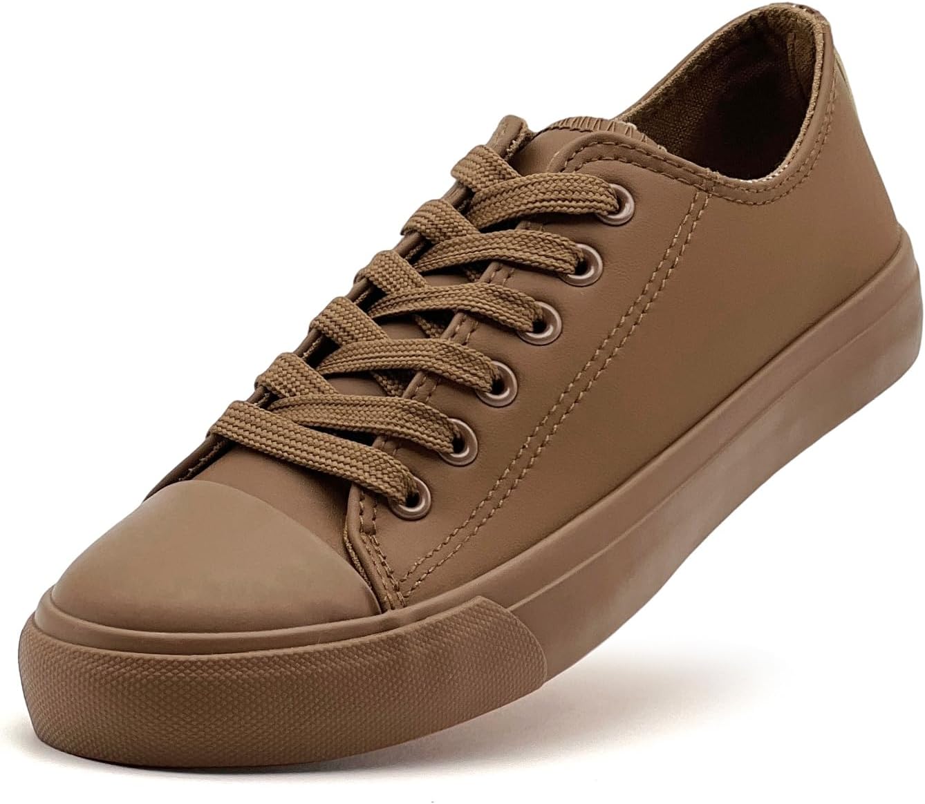 

Женские и мужские модные кроссовки низкие с верхом из искусственной кожи, классические кроссовки на шнуровке, повседневные тennисные и прогулочные удобные обувь Xraehni, коричневый