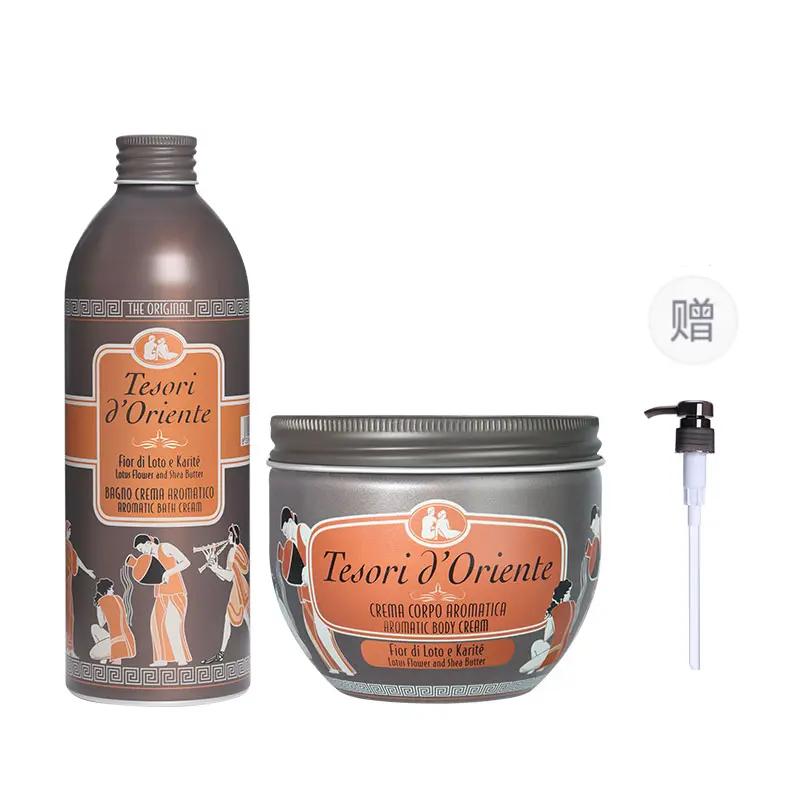 

Очищающий гель для тела и питательный защитный крем-лосьон набор 500мл+300мл Tesori D'Oriente, Water lotus (bath + body lotion)