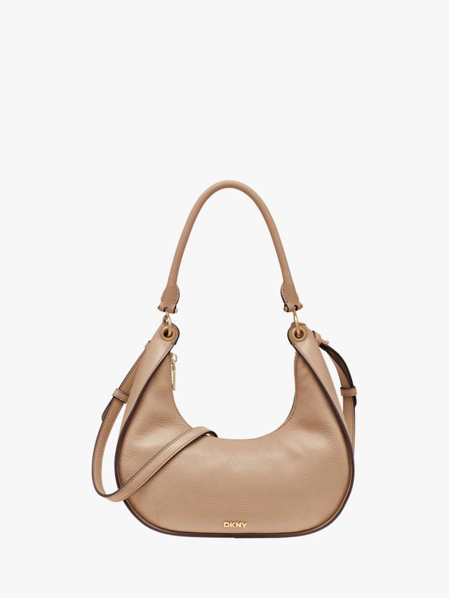 

Кожаная сумка Abby Hobo через плечо DKNY, Beige