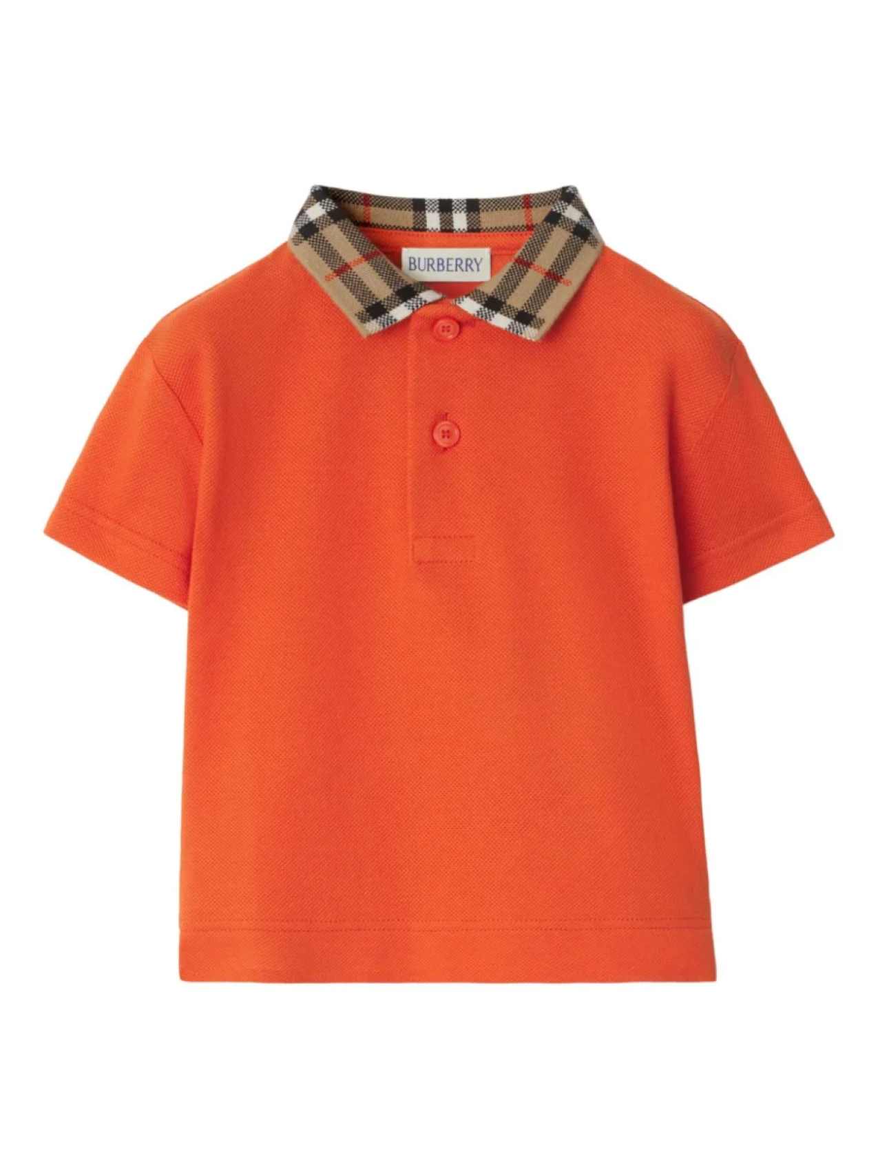 

Рубашка поло с короткими рукавами Burberry Kids, оранжевый