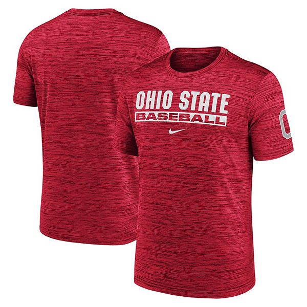 

Мужская футболка dri-fit scarlet ohio state buckeyes velocity baseball wordmark stack Nike