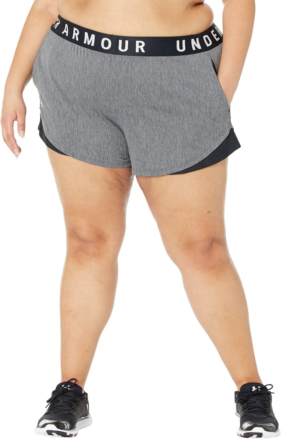 

Шорты Under Armour Plus Size Play Up Twist 3.0 Shorts, цвет Black/Black/White