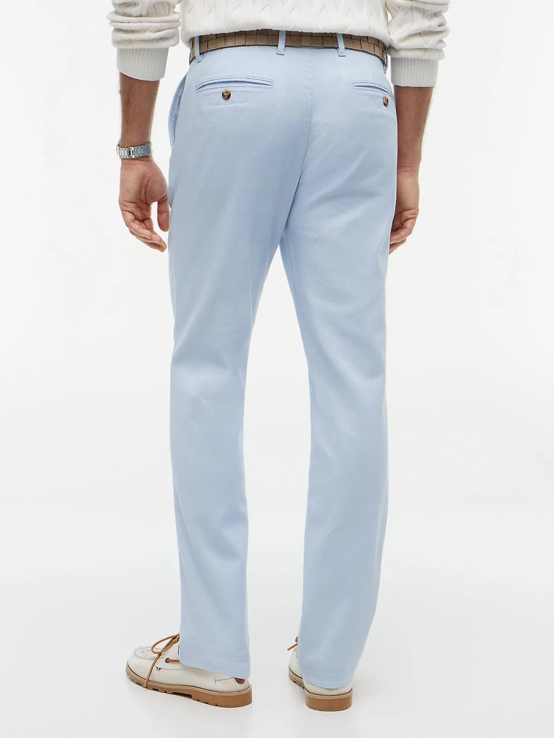 Брюки-чиносы Tommy Hilfiger Regular Denton светло-голубого цвета — фото 4