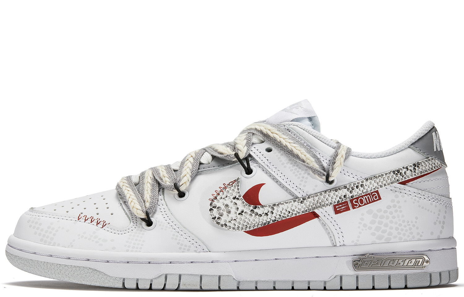 

Кроссовки Nike Dunk Skateboarding Shoes Men Low-top Red/white, красный