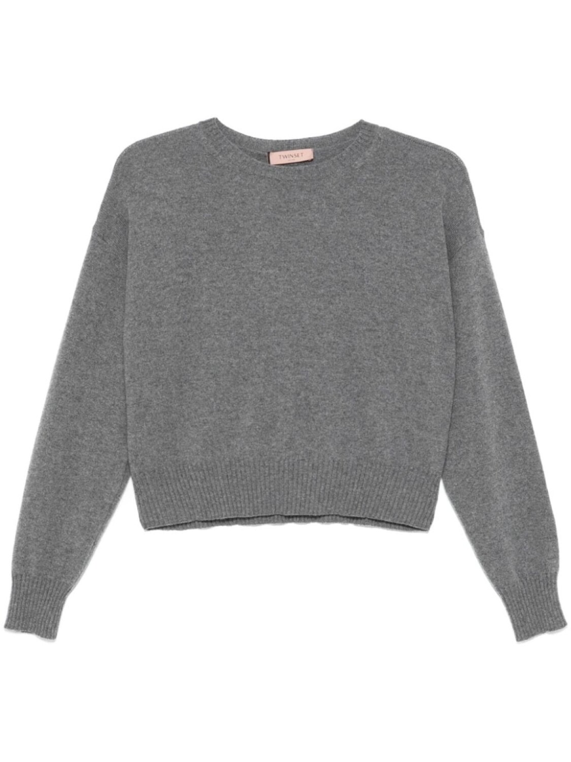 

TWINSET кашемировый свитер с круглым вырезом, серый