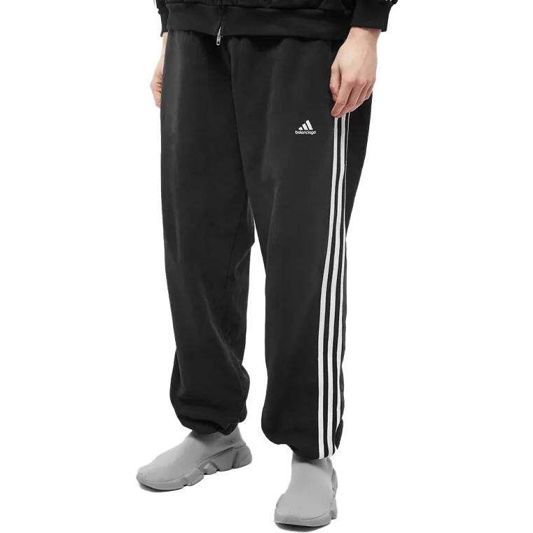 Штаны спортивные Balenciaga x Adidas мужские, черный / белый — фото 3