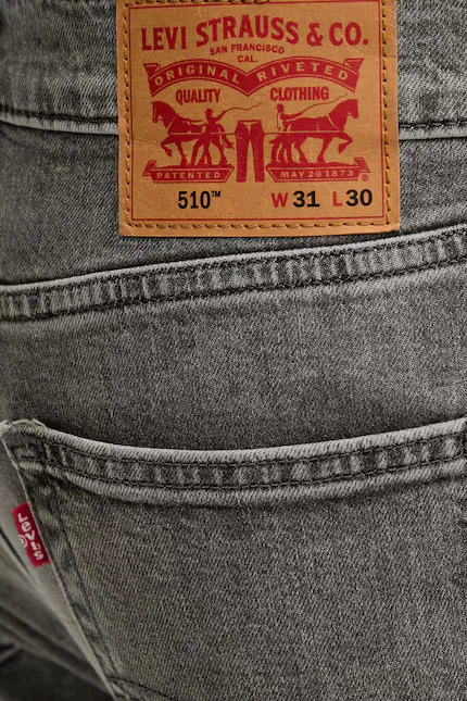 Джинсы скинни 510 Levi's, серый — фото 4