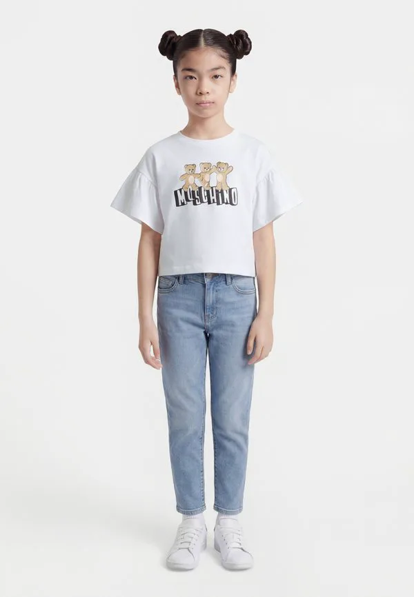 Футболка с дополнительным принтом Moschino, Bianco Ottico