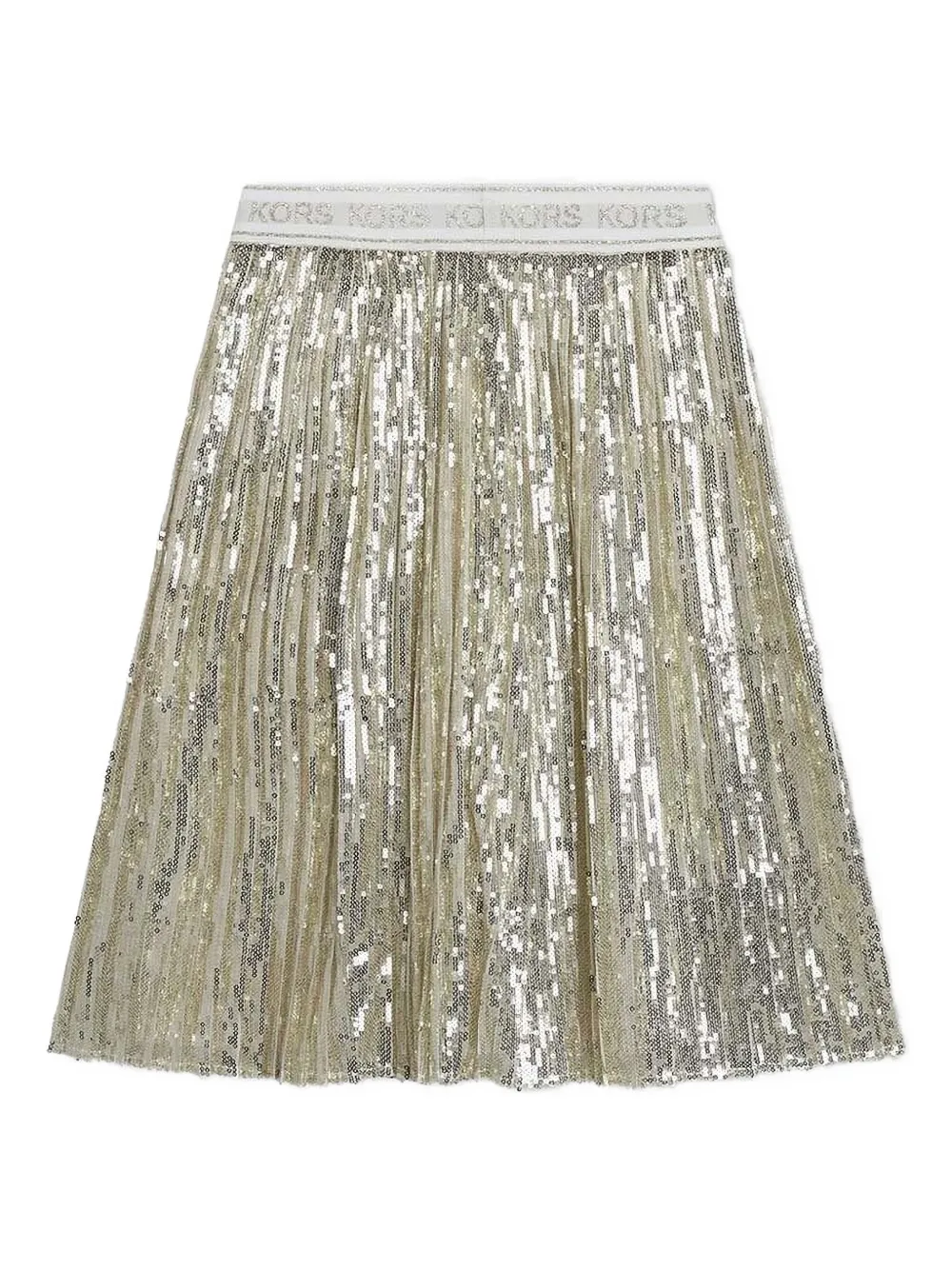 

Плиссированная юбка с пайетками Michael Kors Kids, золотой