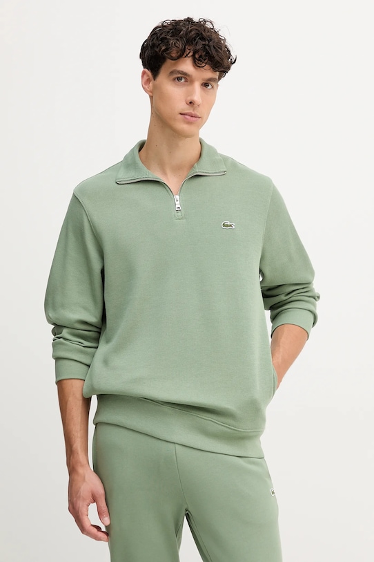 

Хлопковый свитер Lacoste, зеленый
