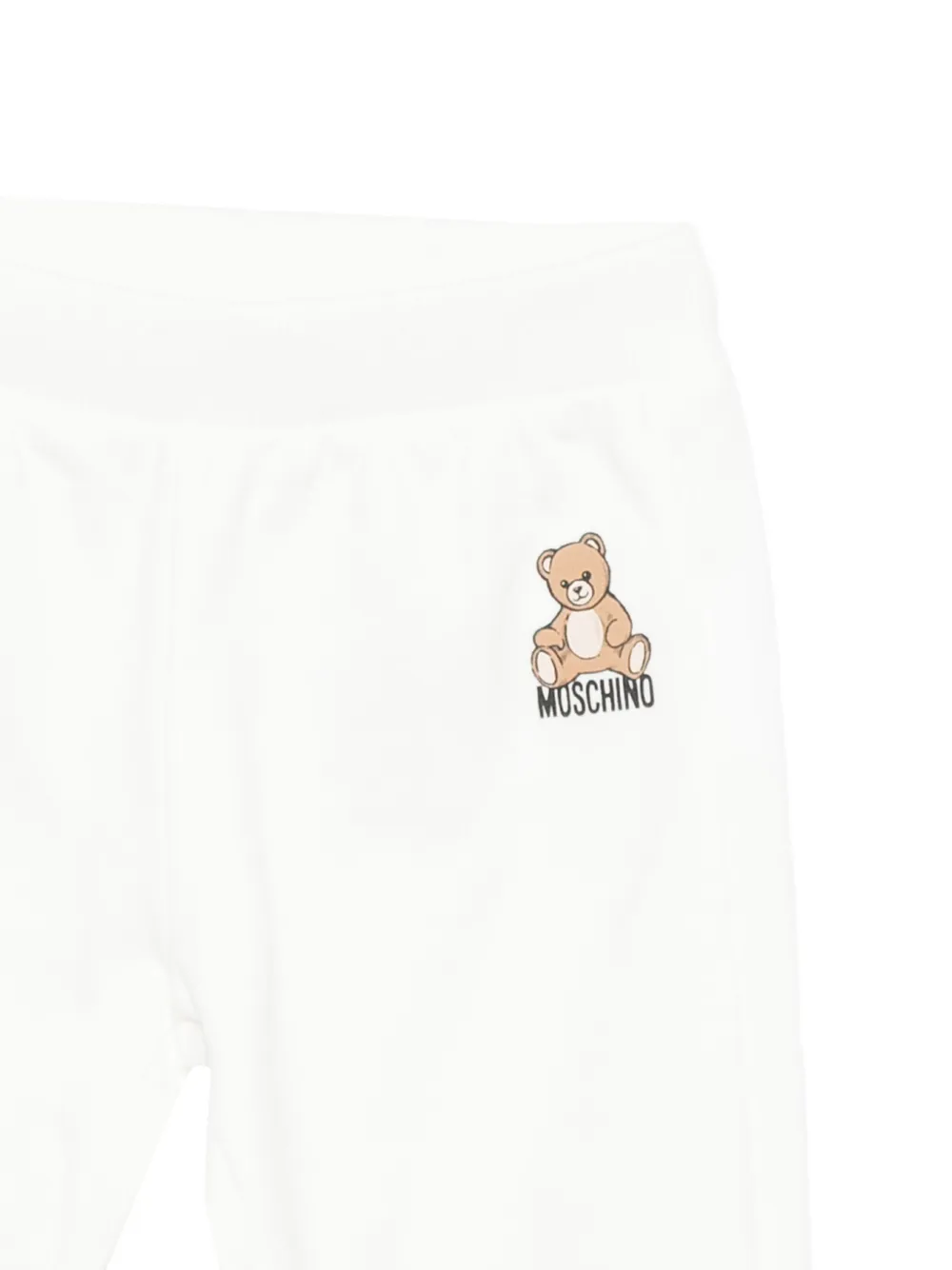 Спортивный костюм с принтом плюшевого мишки Moschino Kids, белый — фото 3