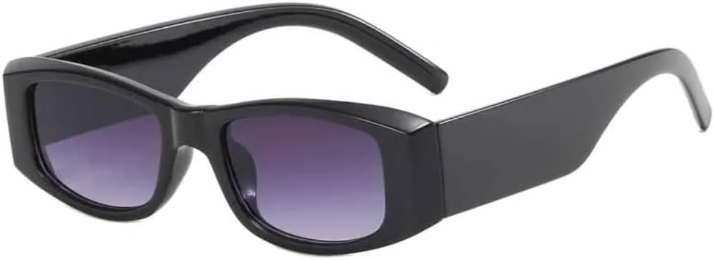 

Ретро-солнцезащитные очки неправильной формы для женщин и мужчин, модные очки в маленькой оправе, трендовые очки с защитой от УФ-излучения UV400 VVTWSSW, Black Gradient Gray