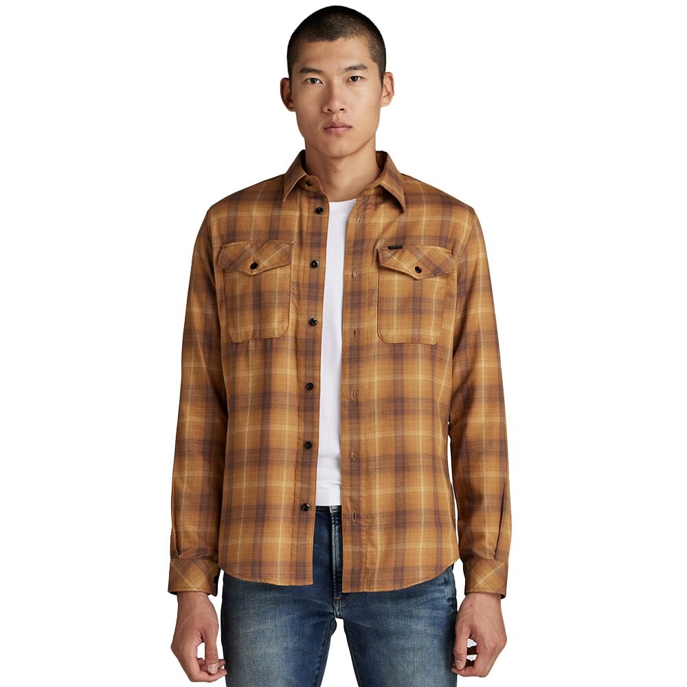 

Рубашка G-Star Marine Slim Fit, коричневый