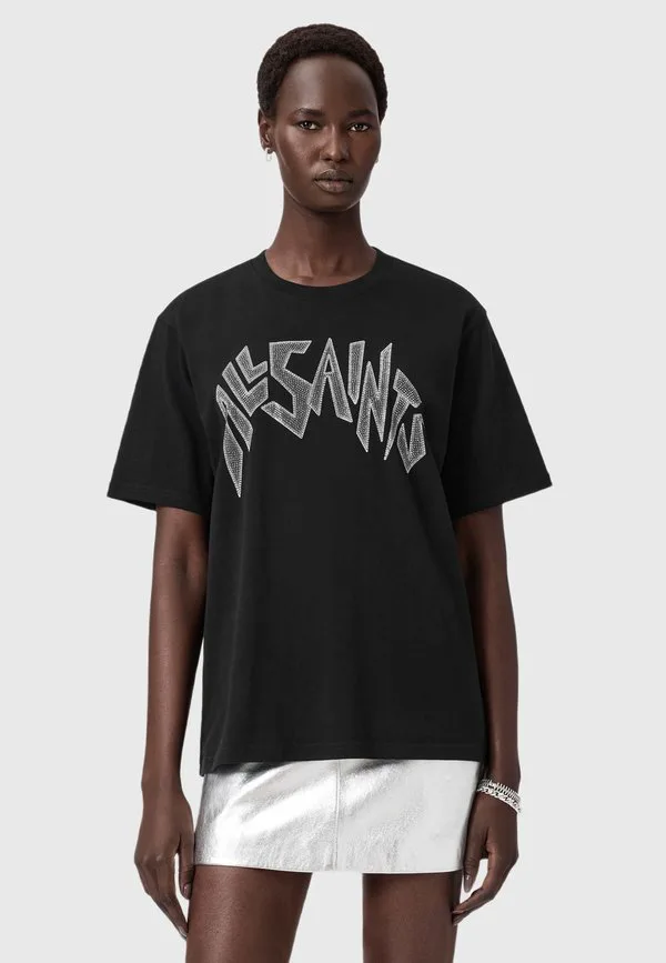 

Футболка с принтом zinc bf Allsaints, Black, Черный, Футболка с принтом zinc bf Allsaints, Black