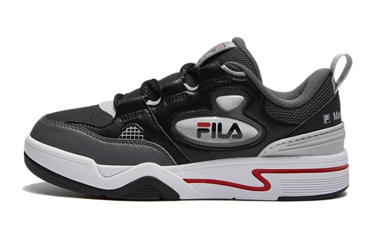 

FILA KIDS Скользостойкие износостойкие низкие детские скейтбординг кроссовки Black Gray для подростков