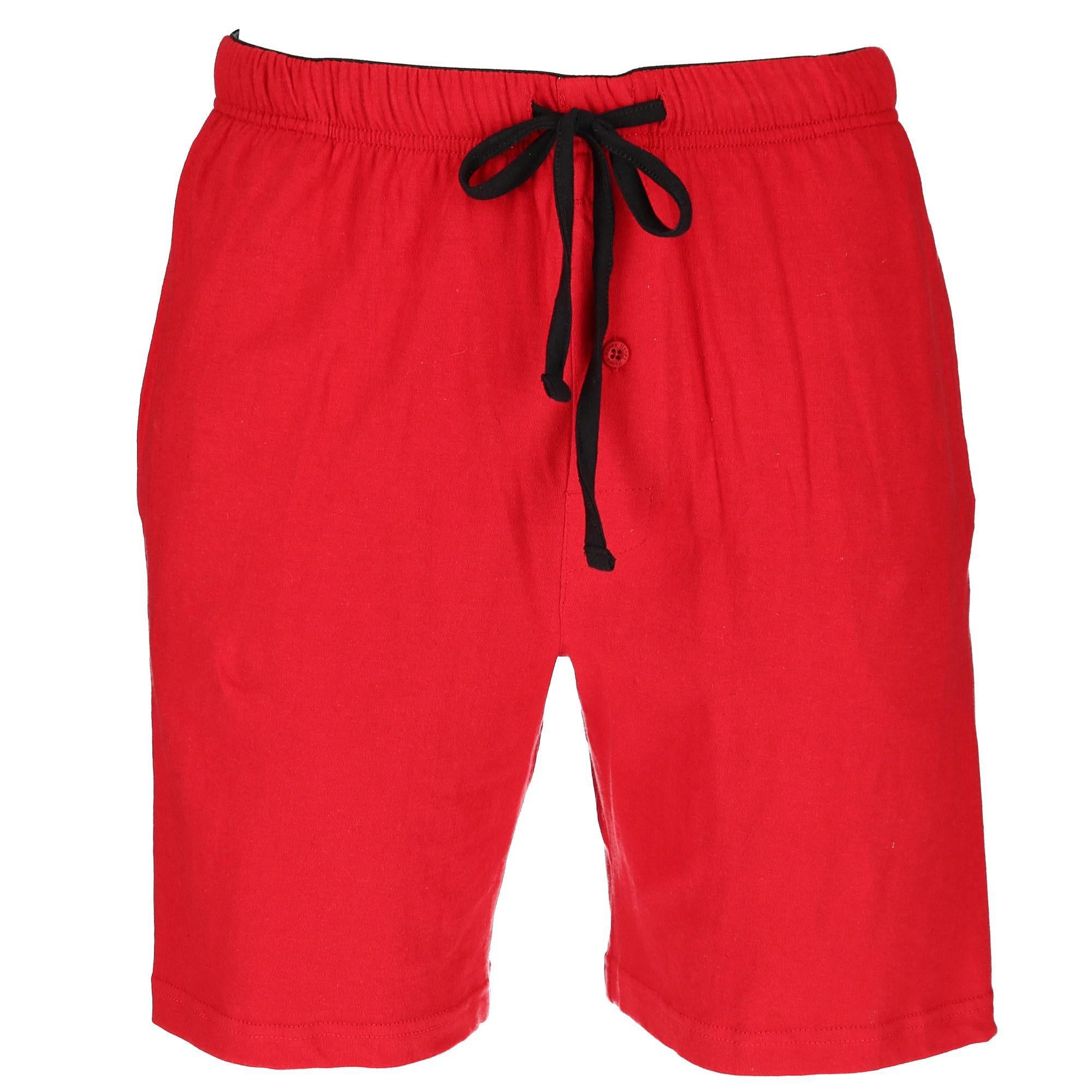 

Мужские трикотажные хлопковые шорты для сна (упаковка из 3 шт.) Hanes, красный