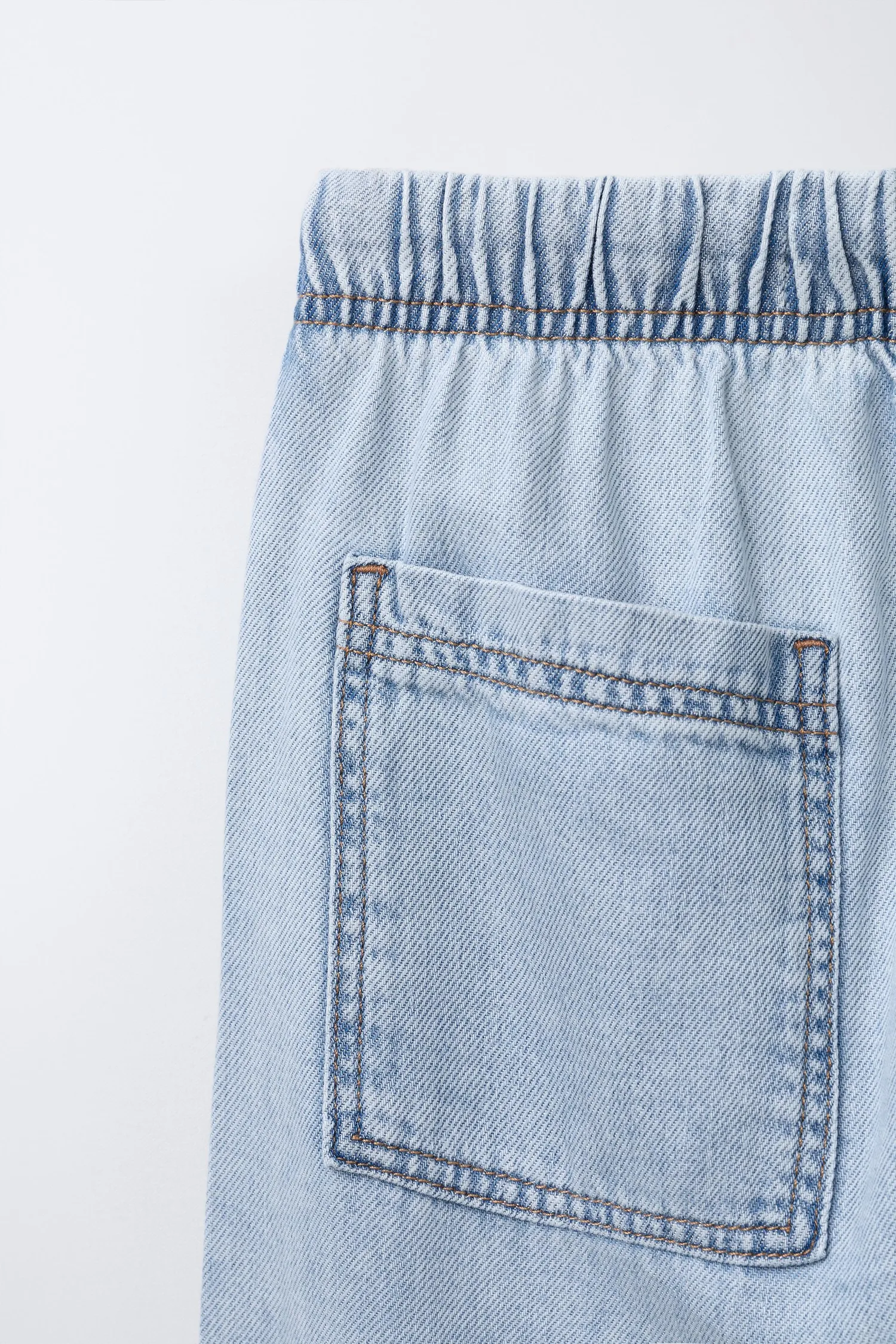 Свободные широкие джинсы Zara, синий — фото 4
