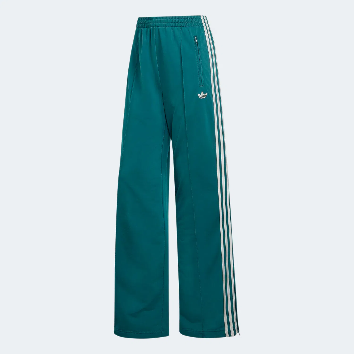 Брюки Adidas Originals с широкими штанинами Firebird изумрудного цвета