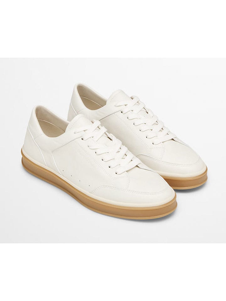 Marc O'Polo Shoes Кожаные кроссовки "Энрике" кремового цвета — фото 2