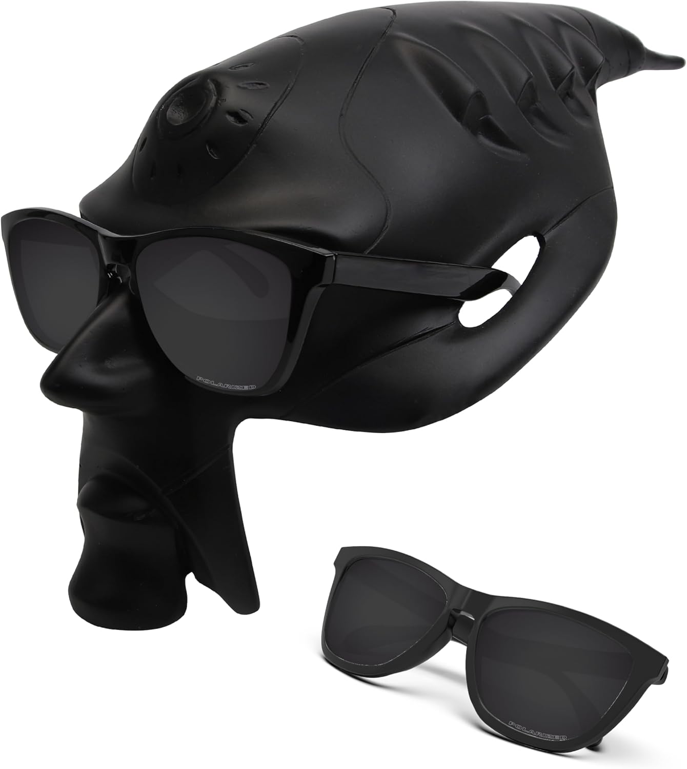 

Поляризованные солнцезащитные очки для мужчин и женщин, модные легкие спортивные солнцезащитные очки с линзами UV400 - черная оправа + черные линзы RockShell, Black Frame + Jet Black Lens