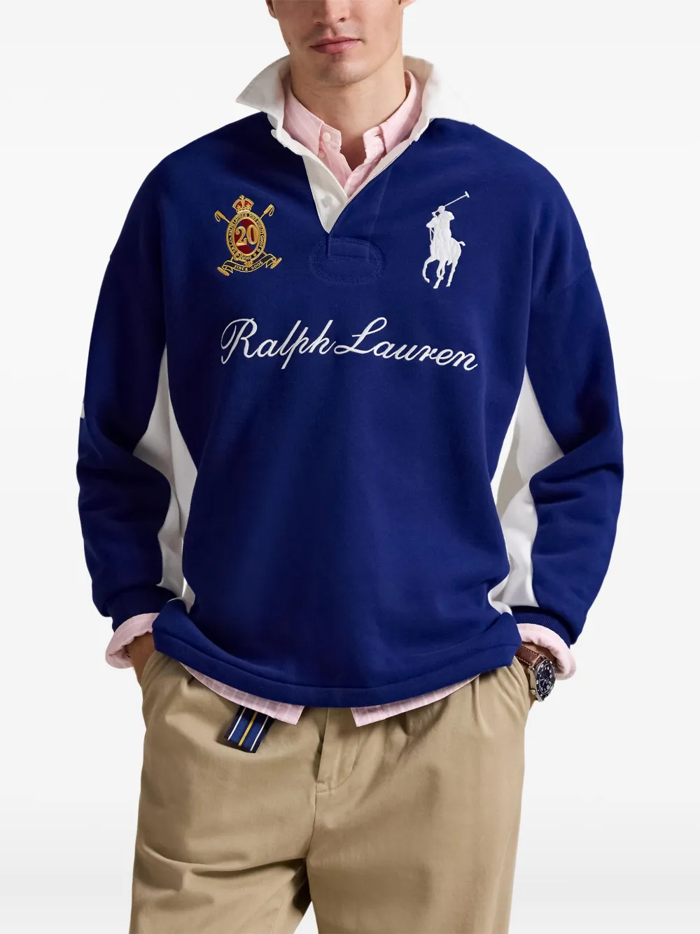Рубашка-регби с длинными рукавами Polo Ralph Lauren, синий — фото 3