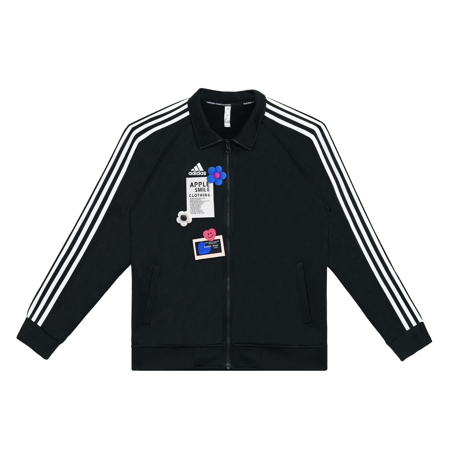 

Куртки Unisex с белыми полосками Adidas, черный/белый