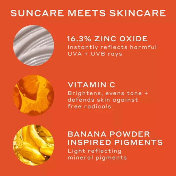 Банановый яркий минеральный солнцезащитный крем для лица spf 30 Olehenriksen — фото 3