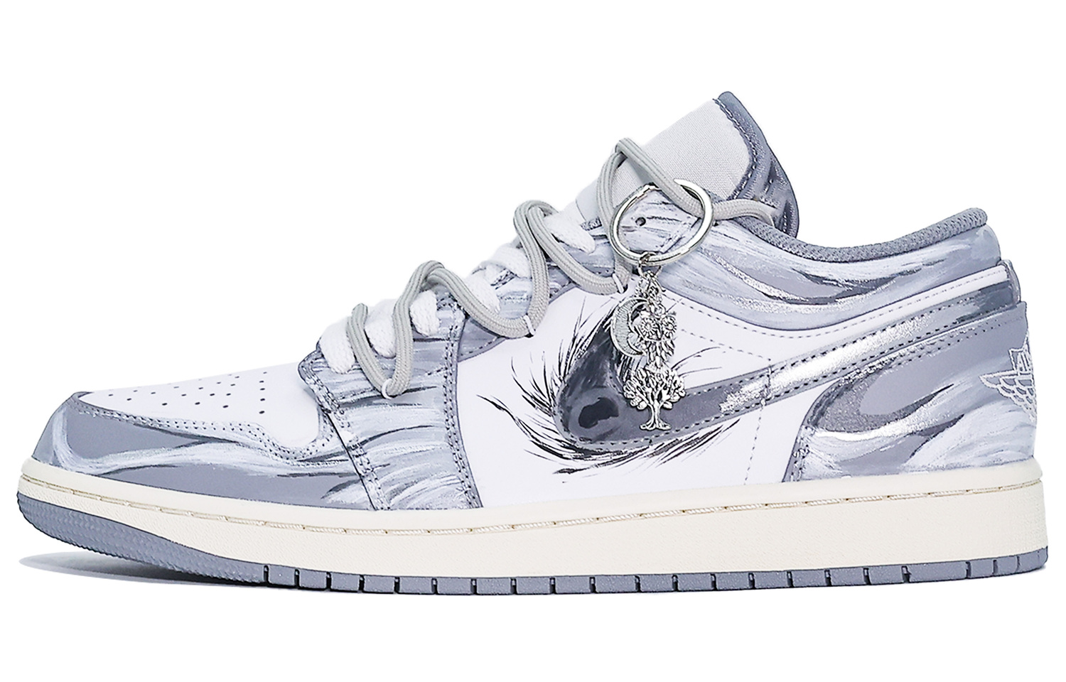 

Jordan Air 1 Low 'Vintage Grey' низкие детские баскетбольные кроссовки black gray silver white unisex