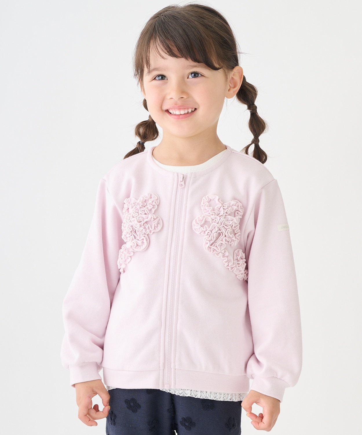 Кардиган Хаори с оборками Petit Main, Light Pink