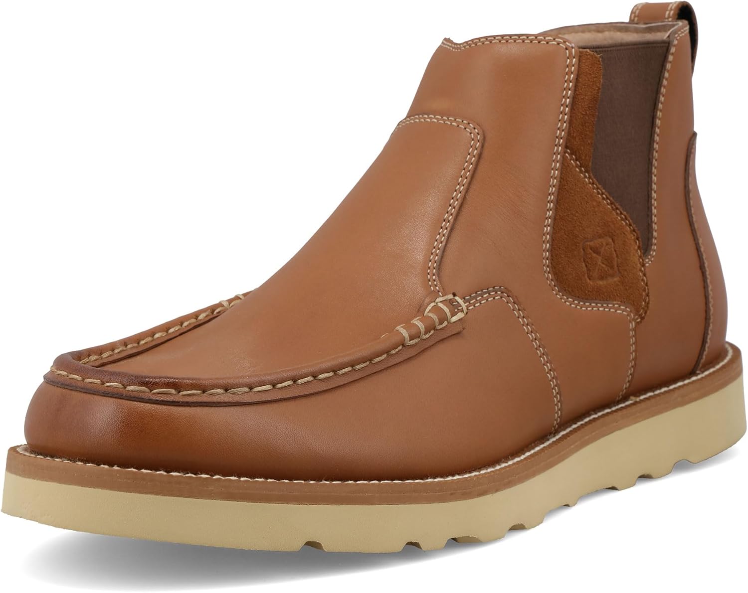 

Twisted X мужские ботинки с клиньевой подошвой Chelsea 4 с мок-носком, Brown Tan