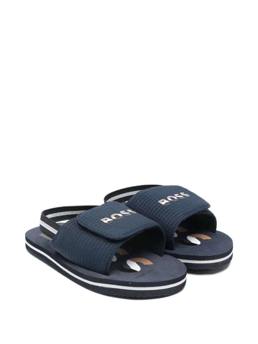 Сандалии с ремешком с логотипом Boss Kidswear, синий