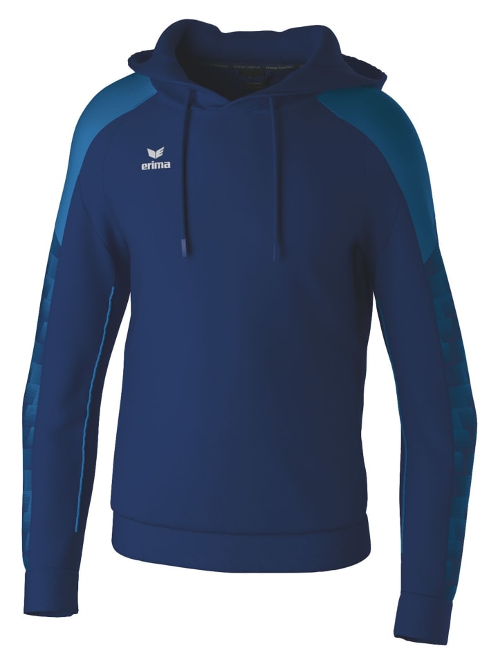 

Erima Мужская толстовка с капюшоном, новый темно-синий/голубой цвет Миконоса
