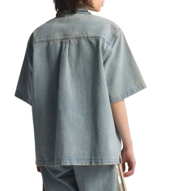 Рубашка Premium Essentials Denim Shirt Shortsleeve Adidas Originals, индиго — фото 3